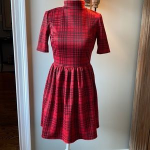 Design Lab Red and Black plaid dress
